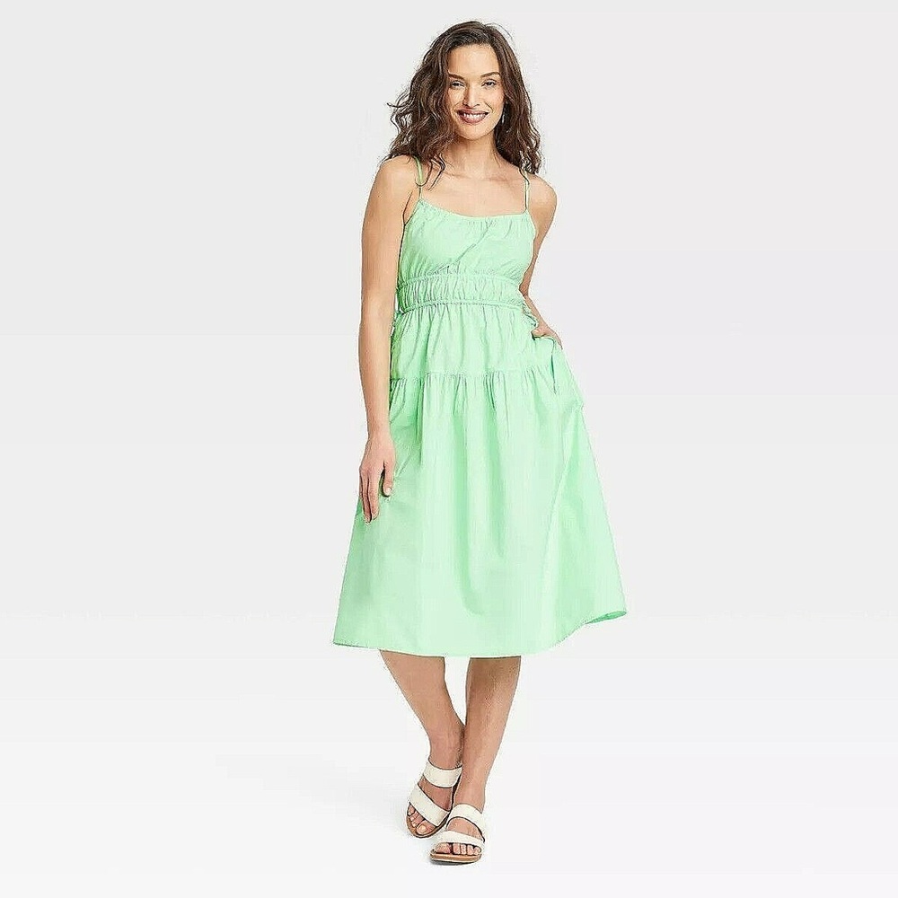 Universal Thread Mint Green Tiered Midi Dress NWT